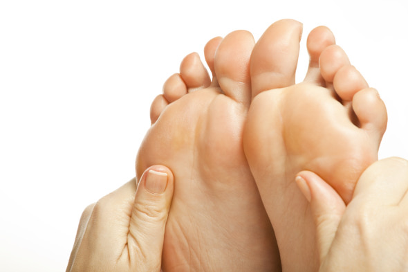 foot massage female legs
